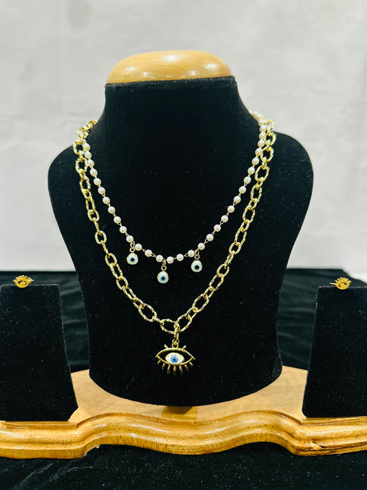 Evil Eye Necklace Set