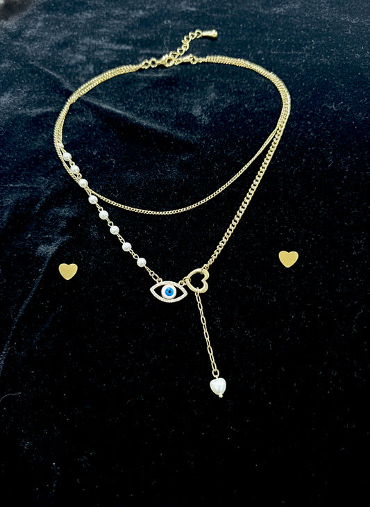 Evil Eye Necklace Set