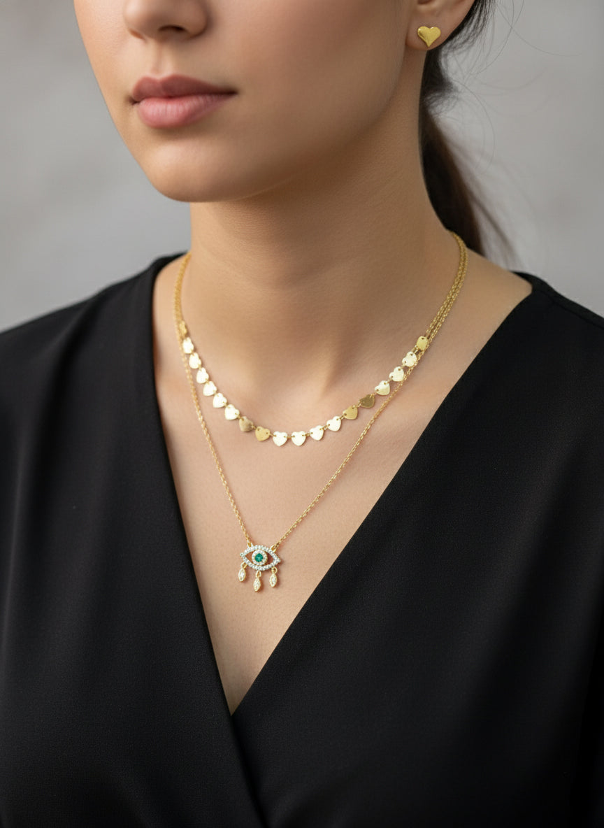 Evil Eye Necklace Set