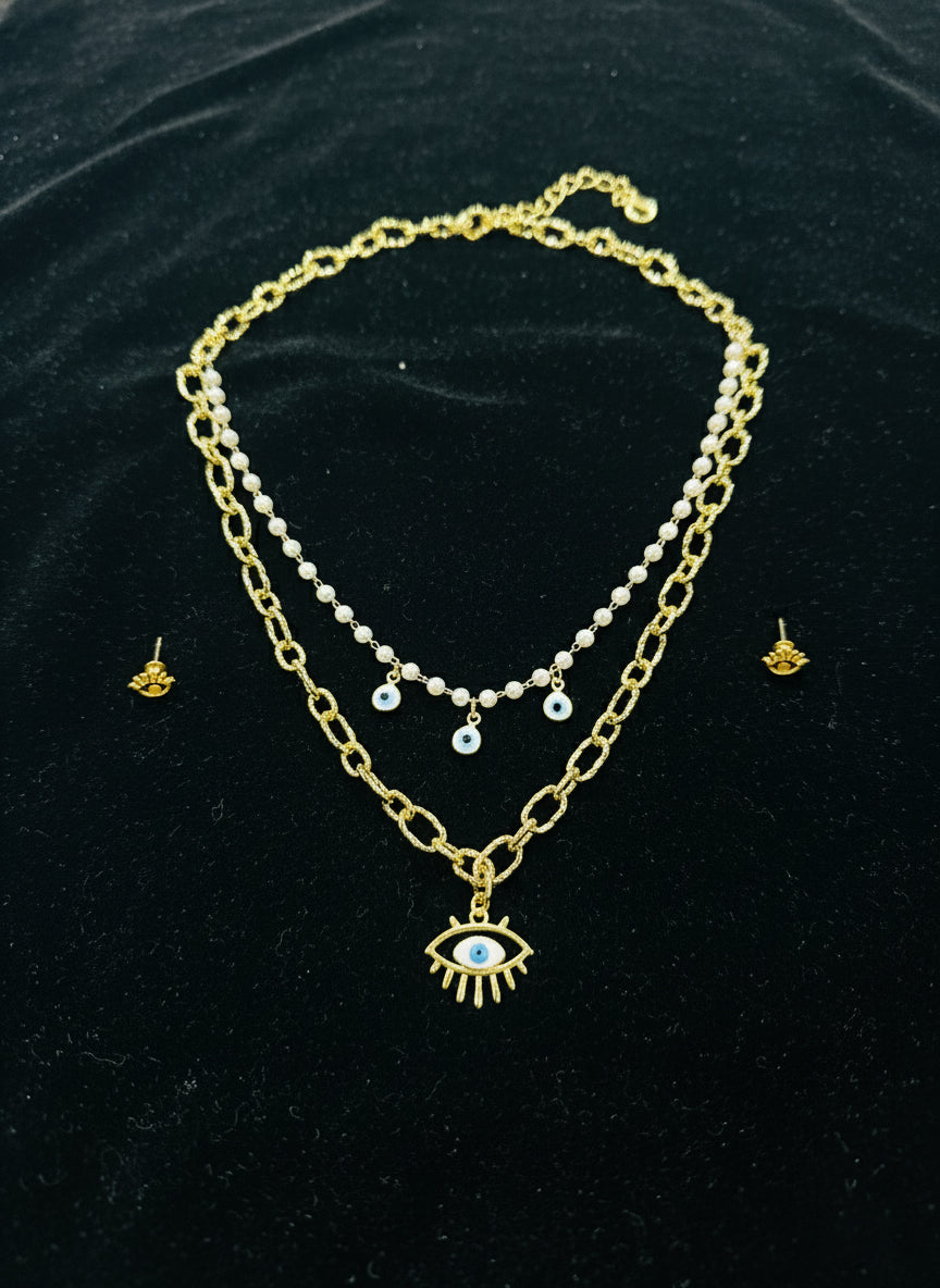 Evil Eye Necklace Set