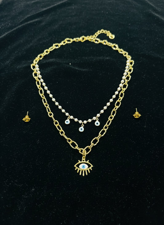 Evil Eye Necklace Set