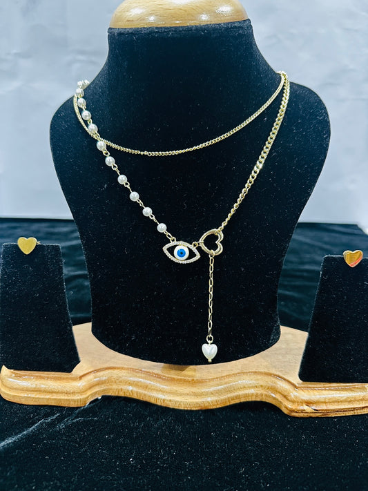 Evil Eye Necklace Set